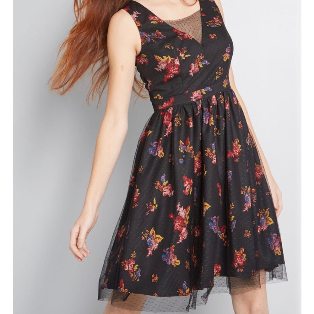 ModCloth-Delightful Sight A-Line Dress-MED
